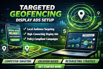 setup high converting targeted geofencing ads  cbd ads campaign, display ads