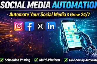 setup social media automation, ai automation to grow your brand