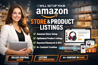 setup amazon store amazon product listing and amazon listing creation