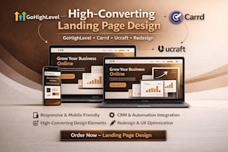 gohighlevel landing page gohighlevel sales funnel carrd ucraft website design