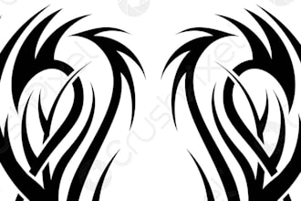do geometric realism in black and grey tattoo design