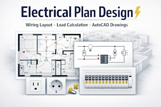 design electrical plans, wiring layout , and load calculation for buildings