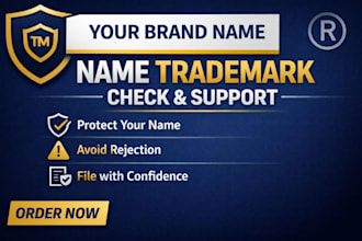 do a professional name trademark search and filling support for your business