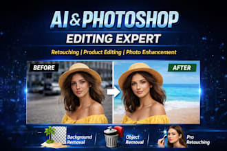 do ai photoshop editing, retouching, and product editing quickly