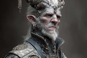 create fantasy character portrait art