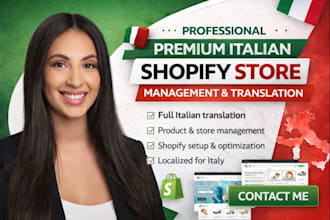 create, manage and translate your italian shopify store professionally