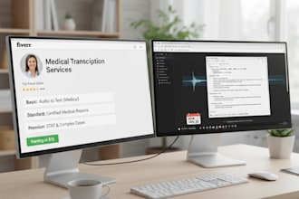 do medical transcription and be a virtual medical assistant