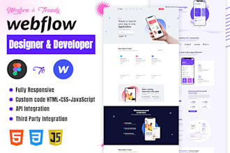 customise webflow template, fix design webflow website as developer