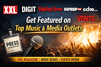 distribute press release to xxl, music magazine, digit, niche and vents magazine