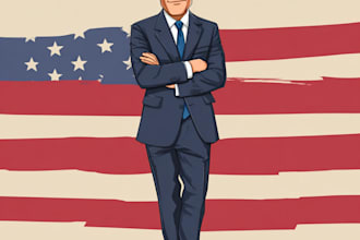make you political funny cartoon portrait