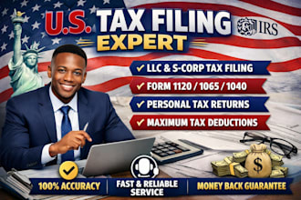 prepare US tax return filing for individual or business