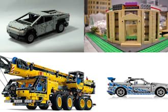 design custom lego moc in studio with instruction and render