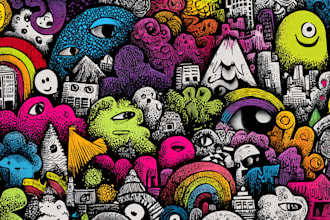 do unique doodle illustrations