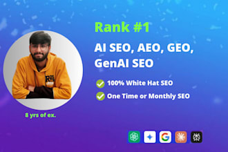 do monthly website seo, aeo, geo to rank your website on ai search