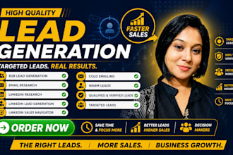 do b2b lead generation data entry and email research