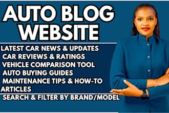 design a auto blog site, car blog site, automotive and vehicle website