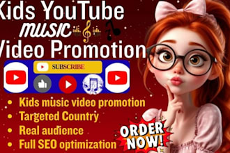 do country targeted youtube kids music video promotion kids song video boost