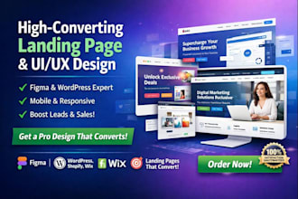 design landing page UI UX design website UI high converting figma landing page