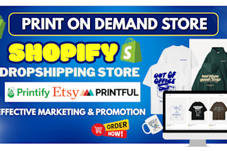 setup print on demand shopify store, shopify print on demand, etsy shop pod