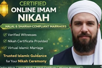 be your imam for you online nikah, islamic marriage, nikah dua, nikah ceremony