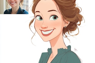 draw a disney style cartoon for you