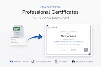 auto generate certificates for courses