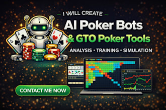 create ai poker bots and gto poker bot and real time tools