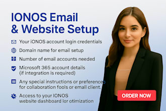 set up professional ionos business emails, tools and optimize ionos website