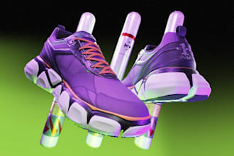 do 3d shoe design, 3d footwear modeling, 3d shoe rendering, 3d shoe animation
