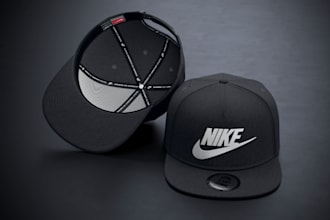 model custom hats, caps, snapbacks, and baseball hats with realistic render