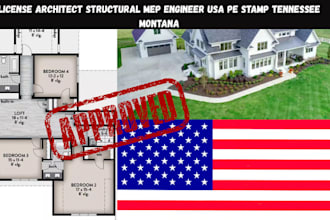 license architect structural mep engineer usa pe stamp tennessee montana