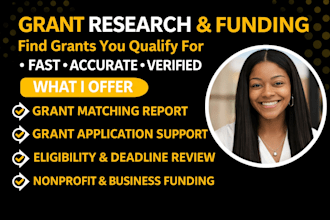 do grant research and find the best funding opportunities