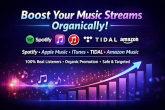 itunes music promotion spotify music tida music apple music amazon music