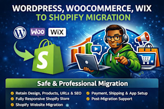 clone wordpress to shopify website wix migration woocommerce to shopify website