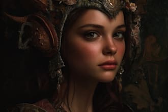 paint a dark fantasy portrait