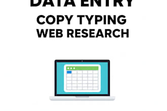 do accurate data entry, copy typing, and web research