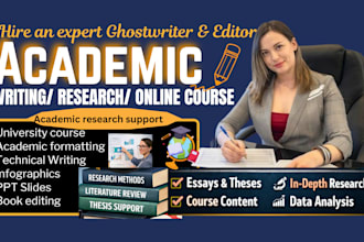 do expert academic writer services, academic editing, research, PPT, ghostwriter