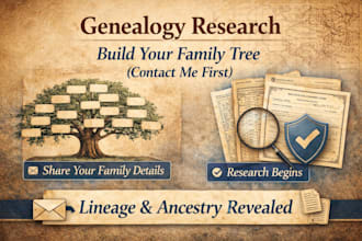 research your genealogy and build your family tree
