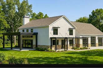 draw barndominium house plans 3d barndominium  visualisation for city permit