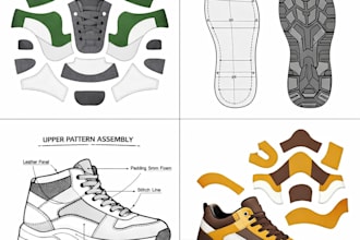 design professional footwear shoe patterns