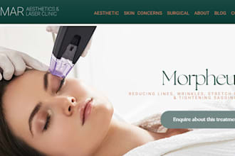 design a medical spa website, dentist, aesthetics, healthcare website