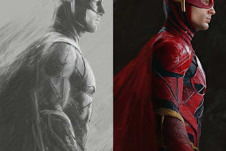 draw you like a custom superhero