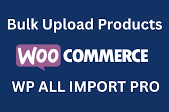 bulk upload import products listings to wordpress and woocommerce wp all import