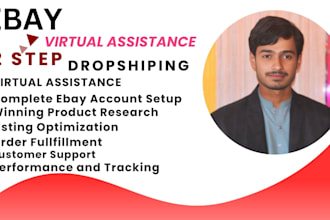 do ebay 2 step dropshipping , ebay listing , account management as your ebay VA