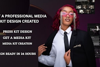 design one sheet  press kit epk and influencer media kit