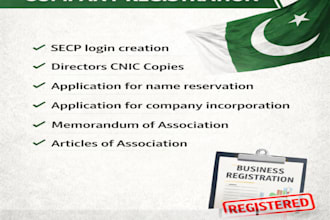 do the pakistan company registration and tax filings