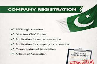 do the pakistan company registration and tax filings