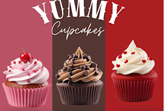 design eyecatching cupcake poster or social media design