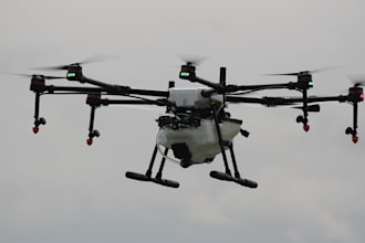 design realistic and printable 3d agricultural drone uav model with rendering
