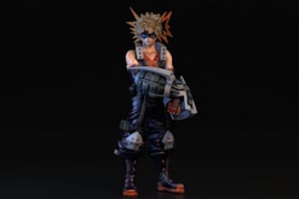 sculpt 3d warrior character,3d action figure,3d life sized figure,for print, stl